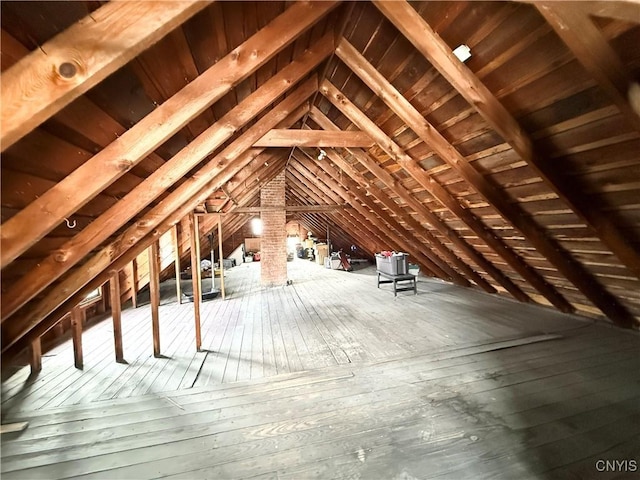 view of attic