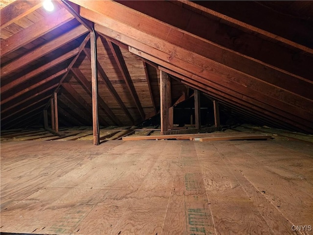 view of attic