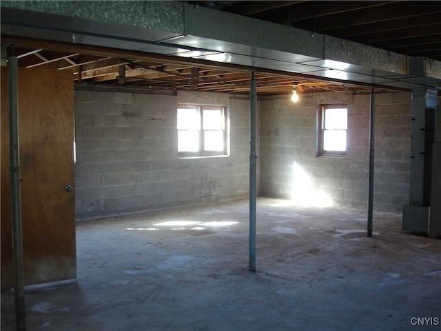 view of basement