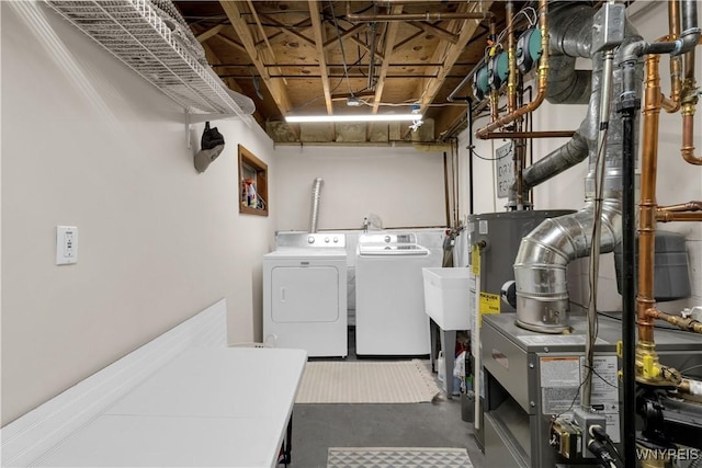 laundry room featuring laundry area and washing machine and dryer