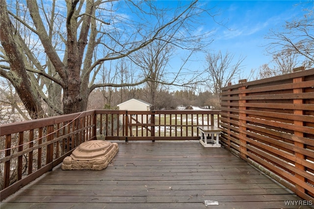 view of wooden terrace