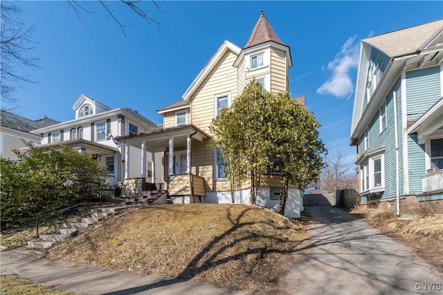 view of front of home with a porch