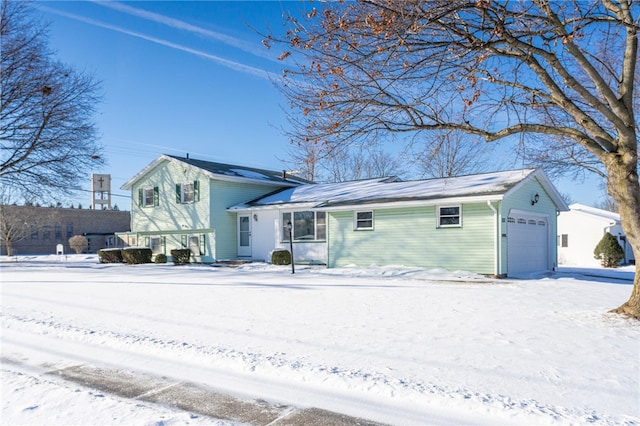 view of split level home