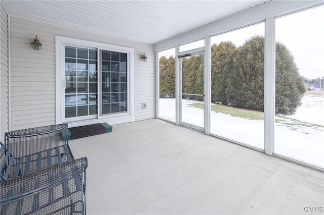 view of sunroom