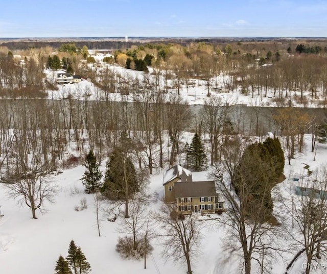 view of snowy aerial view