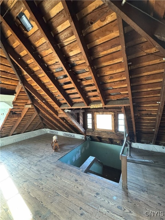 view of attic