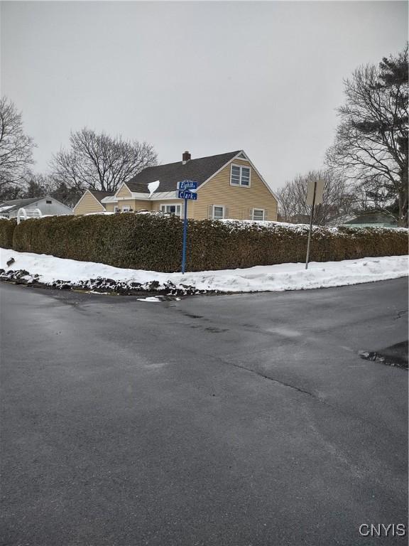 view of road featuring traffic signs