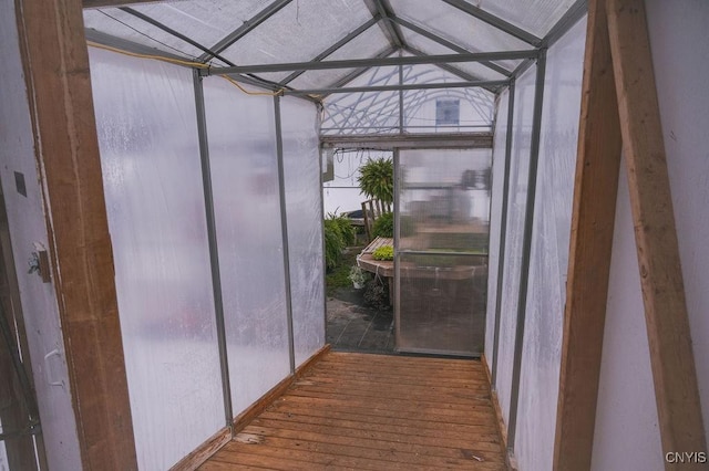 room details featuring a sunroom