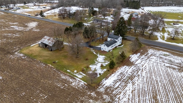 view of snowy aerial view