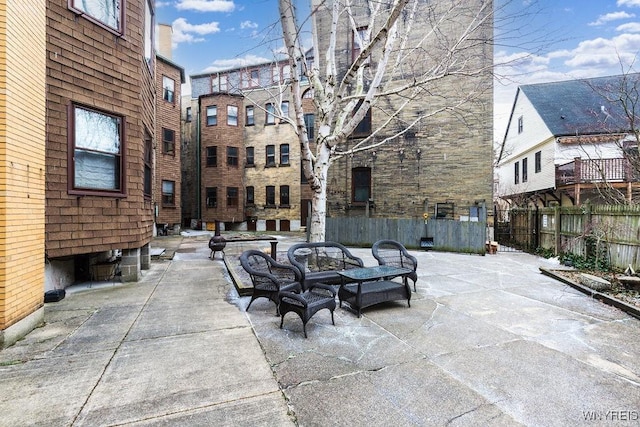 view of patio / terrace with fence