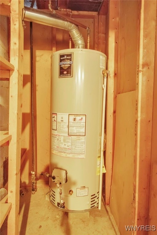 utilities featuring gas water heater