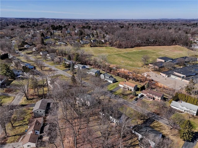 drone / aerial view with a residential view