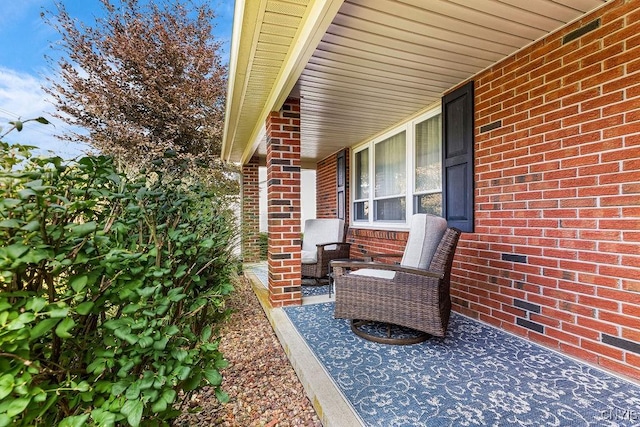 view of patio featuring covered porch