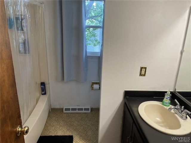 bathroom featuring visible vents and vanity