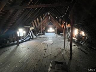 view of attic