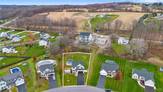 bird's eye view featuring a residential view