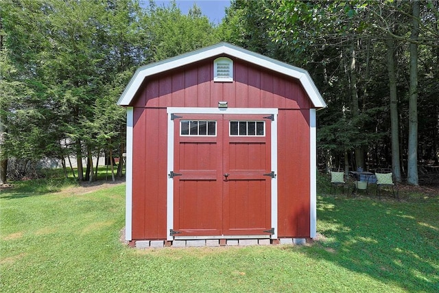 view of shed