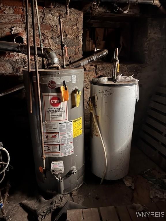 utilities featuring gas water heater