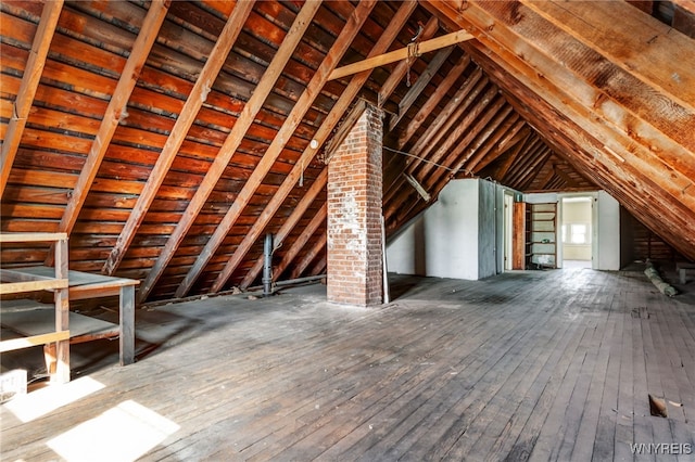 view of attic