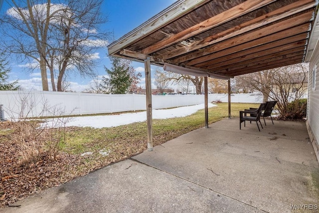 view of patio / terrace with a fenced backyard