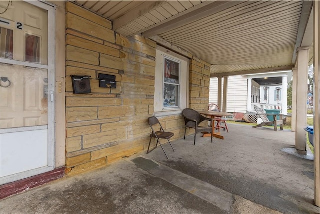 view of patio / terrace with a porch