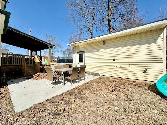 464 Pine St, Erwin, NY 14870 - view of patio with outdoor dining space and a wooden deck