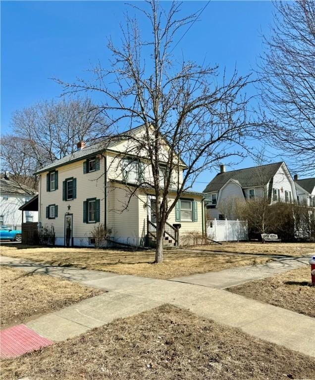 464 Pine St, Erwin, NY 14870 - view of front of property featuring a chimney and fence