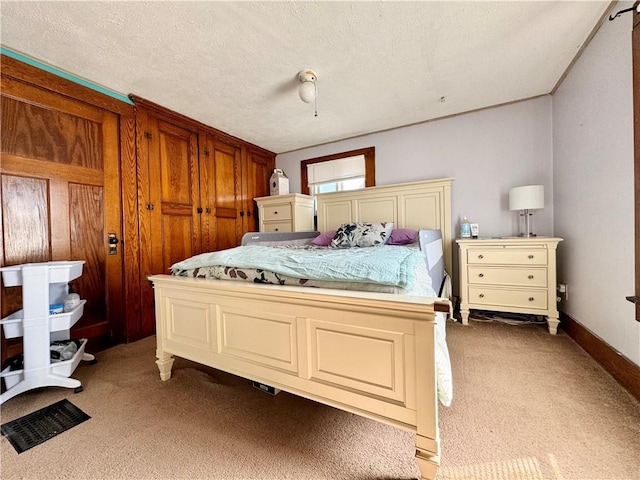 464 Pine St, Erwin, NY 14870 - bedroom featuring light colored carpet, a textured ceiling, and baseboards