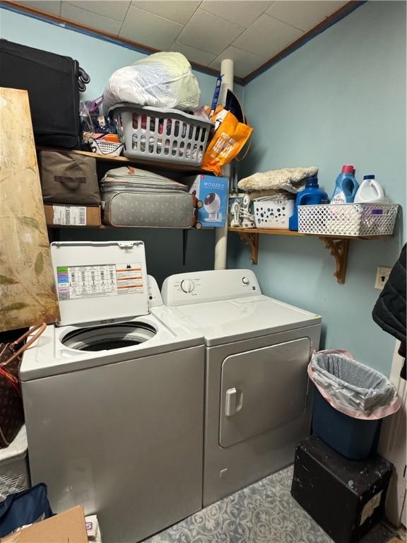 laundry room with laundry area and separate washer and dryer