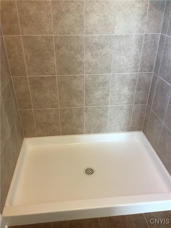 full bath featuring tiled shower