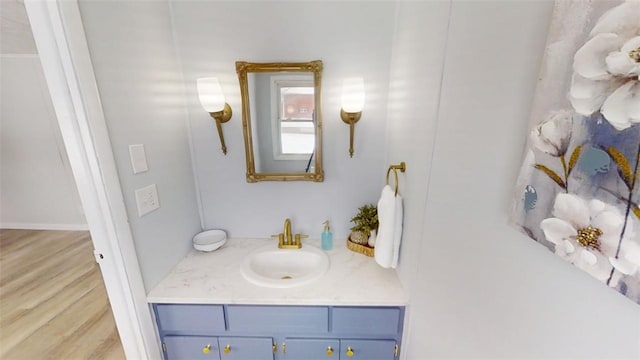 6339 County Road 32, North Norwich, NY 13815 - bathroom featuring wood finished floors and vanity