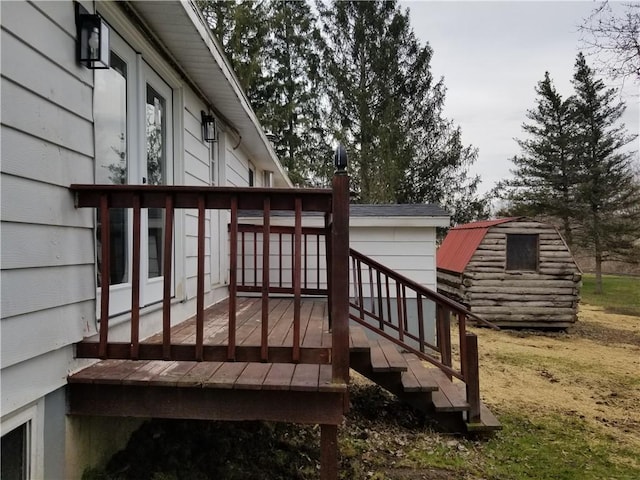 6339 County Road 32, North Norwich, NY 13815 - deck featuring an outdoor structure