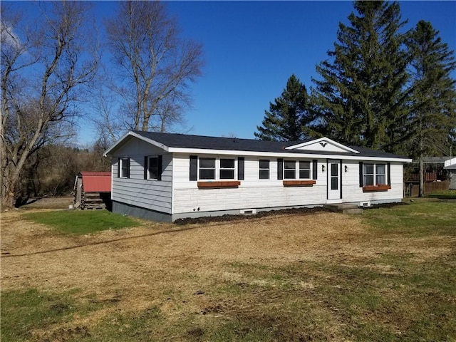 6339 County Road 32, North Norwich, NY 13815 - view of front of home with crawl space and a front yard