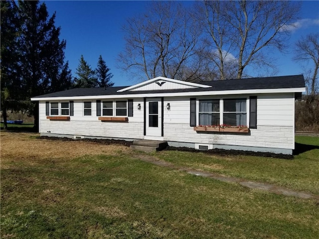 6339 County Road 32, North Norwich, NY 13815 - view of front of house with crawl space and a front yard