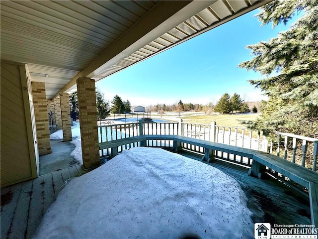 view of patio / terrace with a fenced in pool