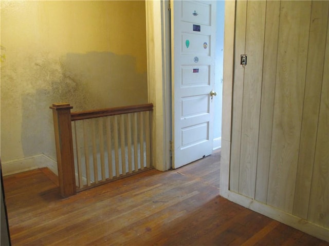 interior space featuring wood-type flooring