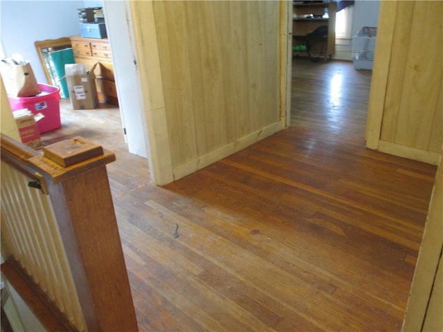 hallway featuring wood finished floors