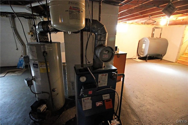 utilities with heating fuel and water heater