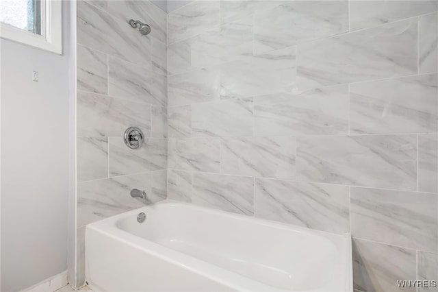 full bath with shower / bathing tub combination