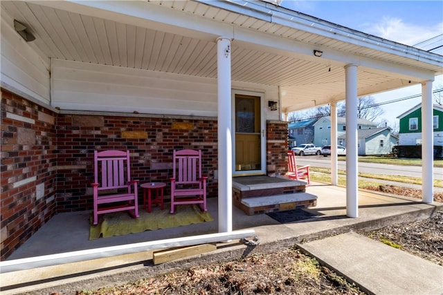 view of patio / terrace with a porch