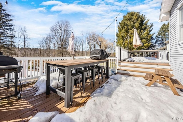 view of wooden terrace