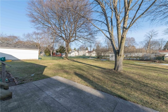 view of yard with a patio