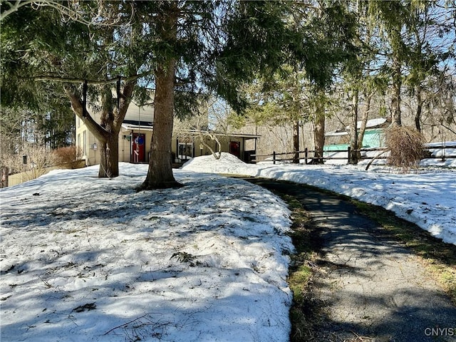 view of front of home with fence