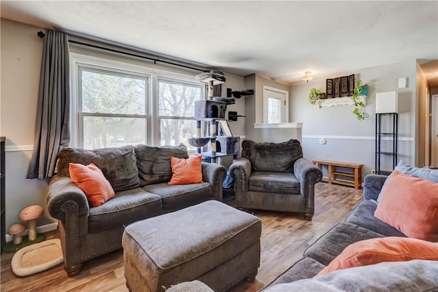 living room featuring wood finished floors