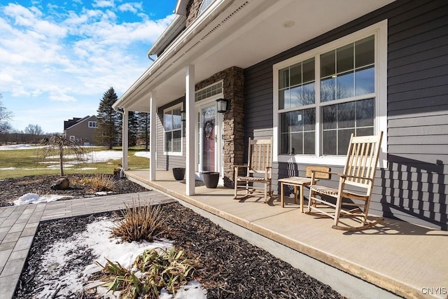 view of patio / terrace featuring a porch