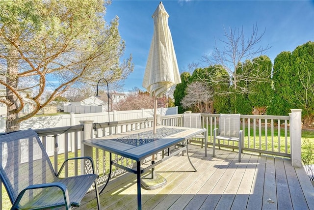 wooden deck with fence