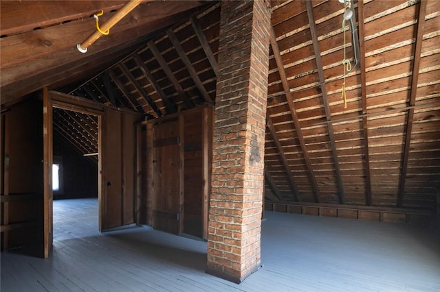 view of attic