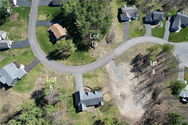 drone / aerial view featuring a residential view