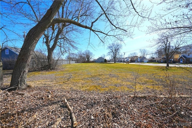 view of yard featuring a residential view