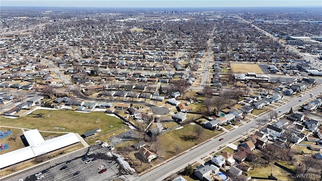 bird's eye view featuring a residential view